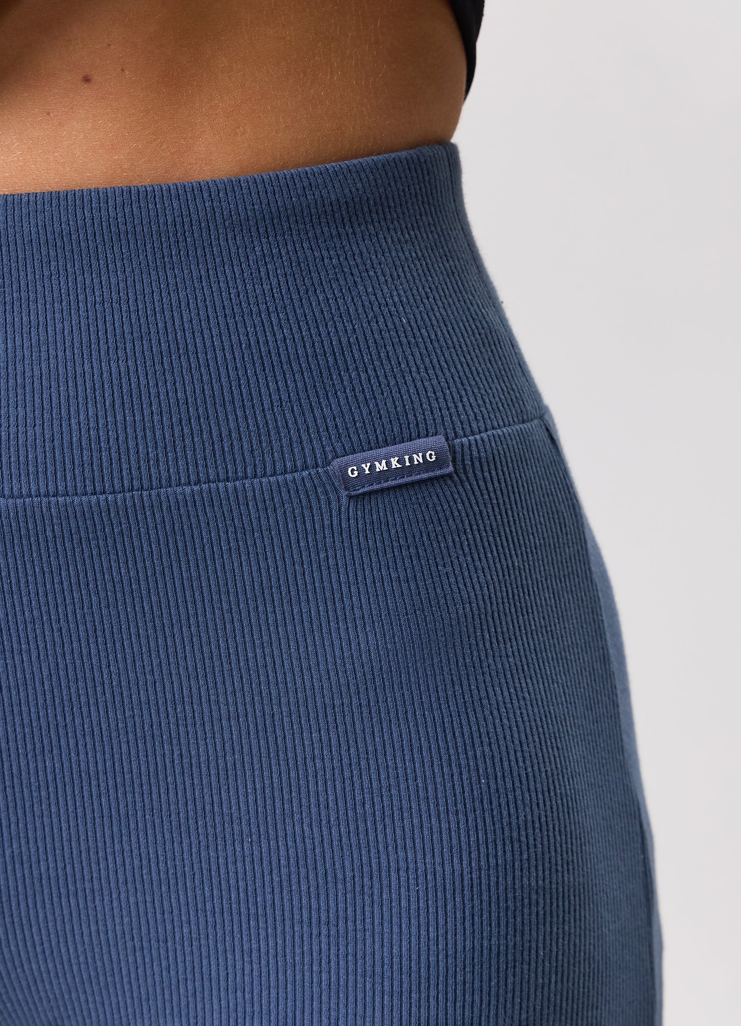 Gym King 365 Rib Flared Legging - Slate Blue