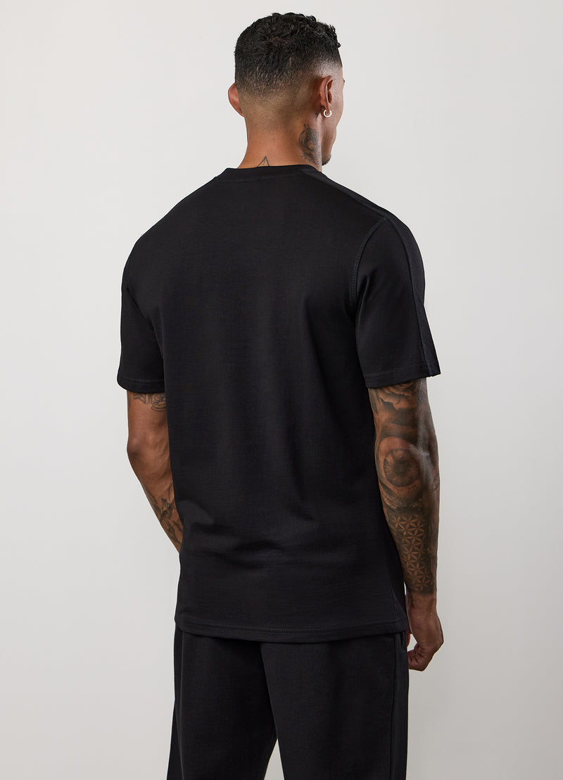 Gym King Linear Jersey Tee - Black
