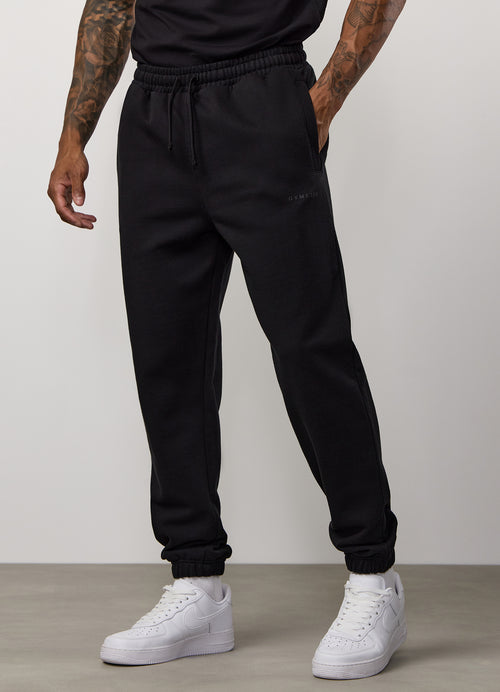 Gym King Linear Loopback Jogger - Black