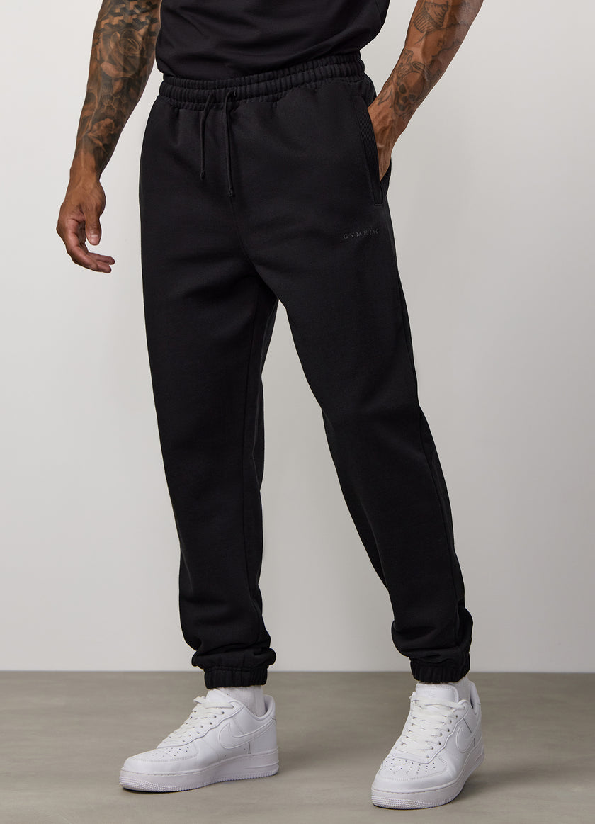 Gym King Linear Loopback Jogger - Black