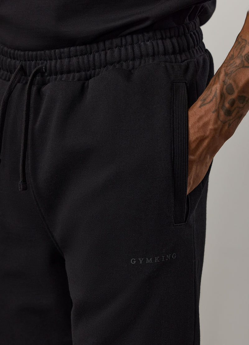 Gym King Linear Loopback Jogger - Black