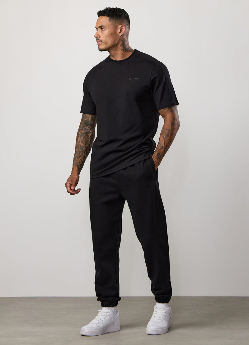 Gym King Linear Jersey Tee - Black