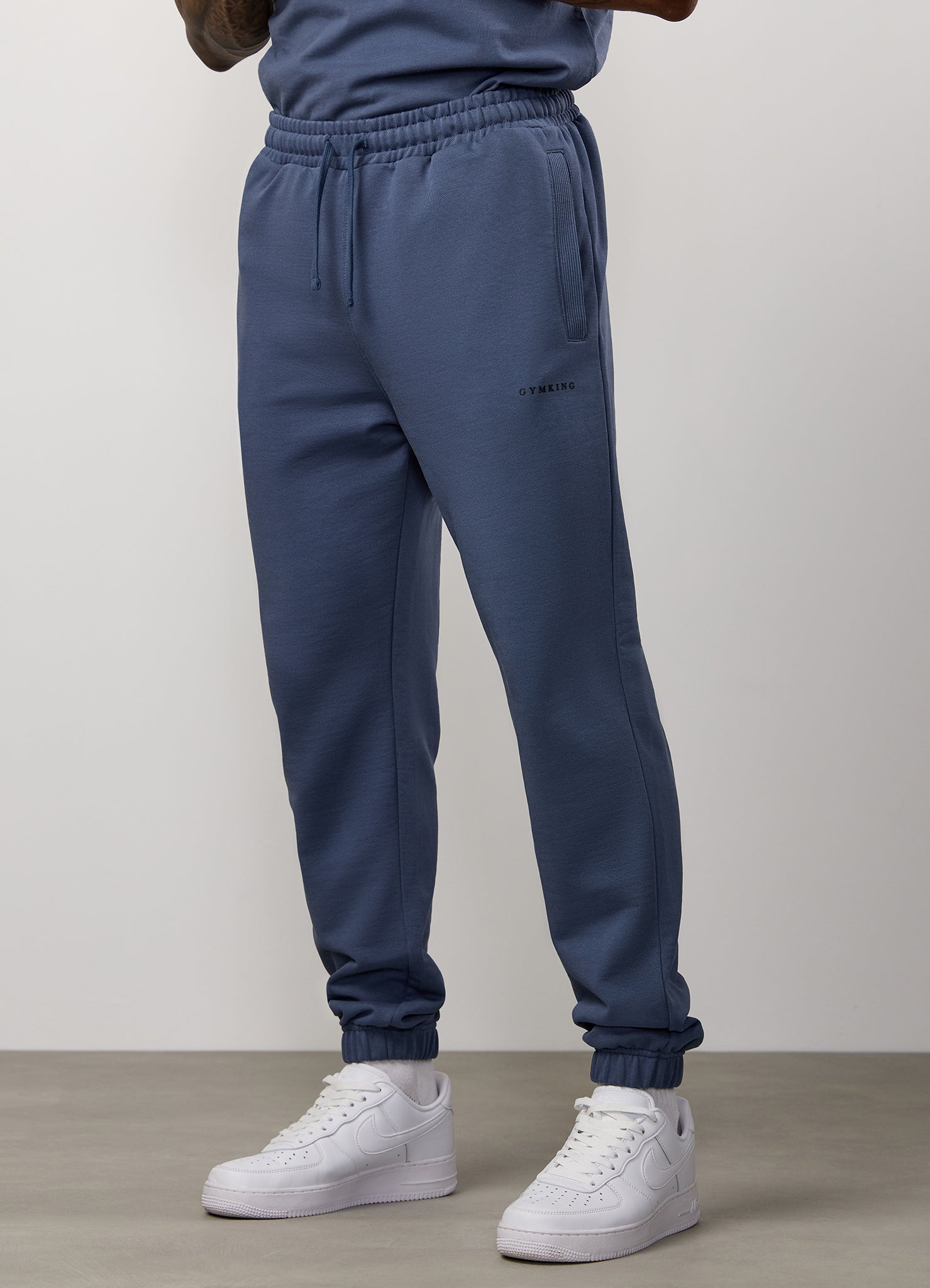 Gym King Linear Loopback Hood Tracksuit - Deep Sea Blue