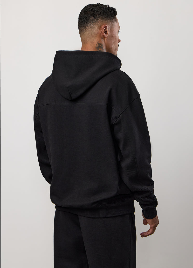 Gym King Linear Loopback Hood - Black