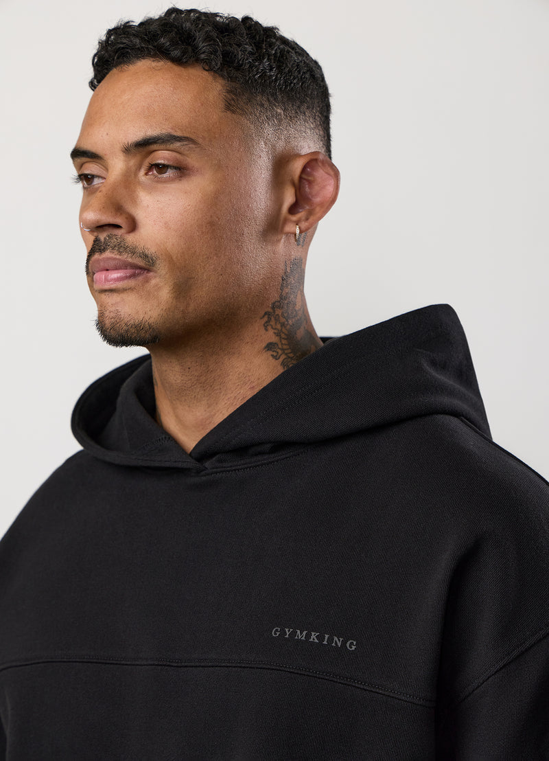 Gym King Linear Loopback Hood - Black