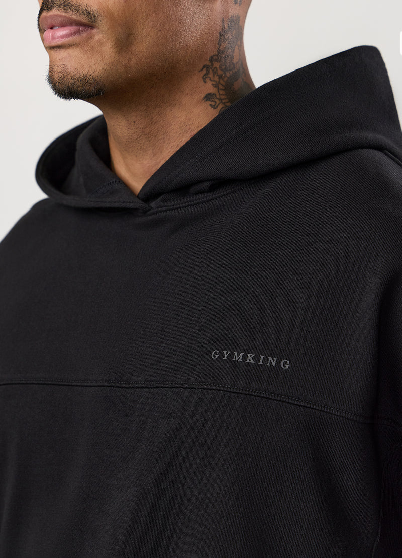 Gym King Linear Loopback Hood - Black