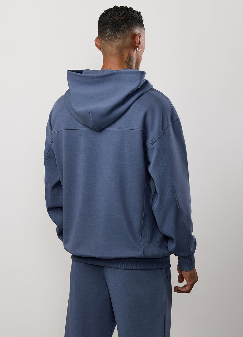Gym King Linear Loopback Hood - Deep Sea Blue