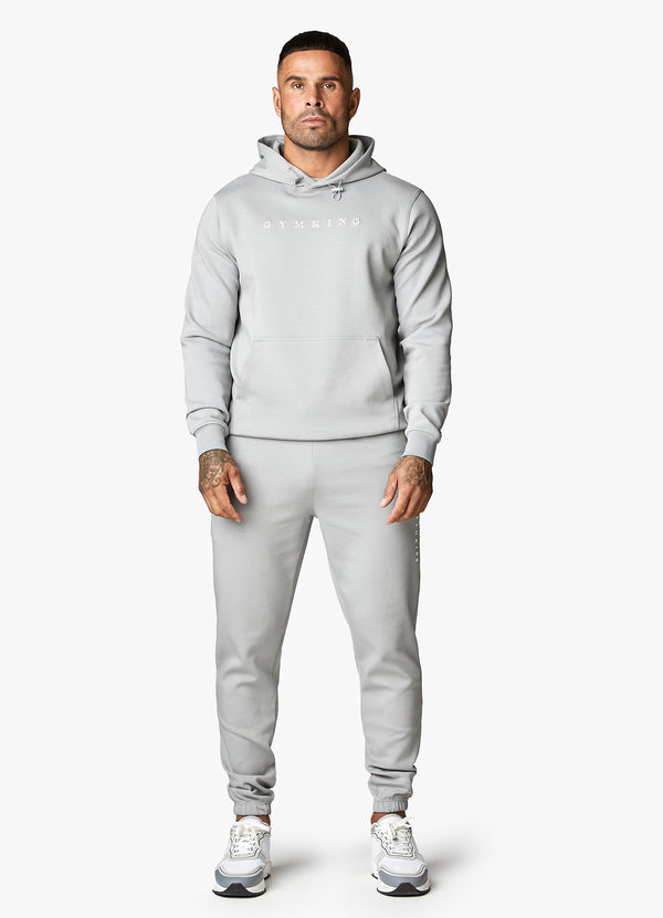 Gym King Linear Print Tracksuit - Cloudy Grey