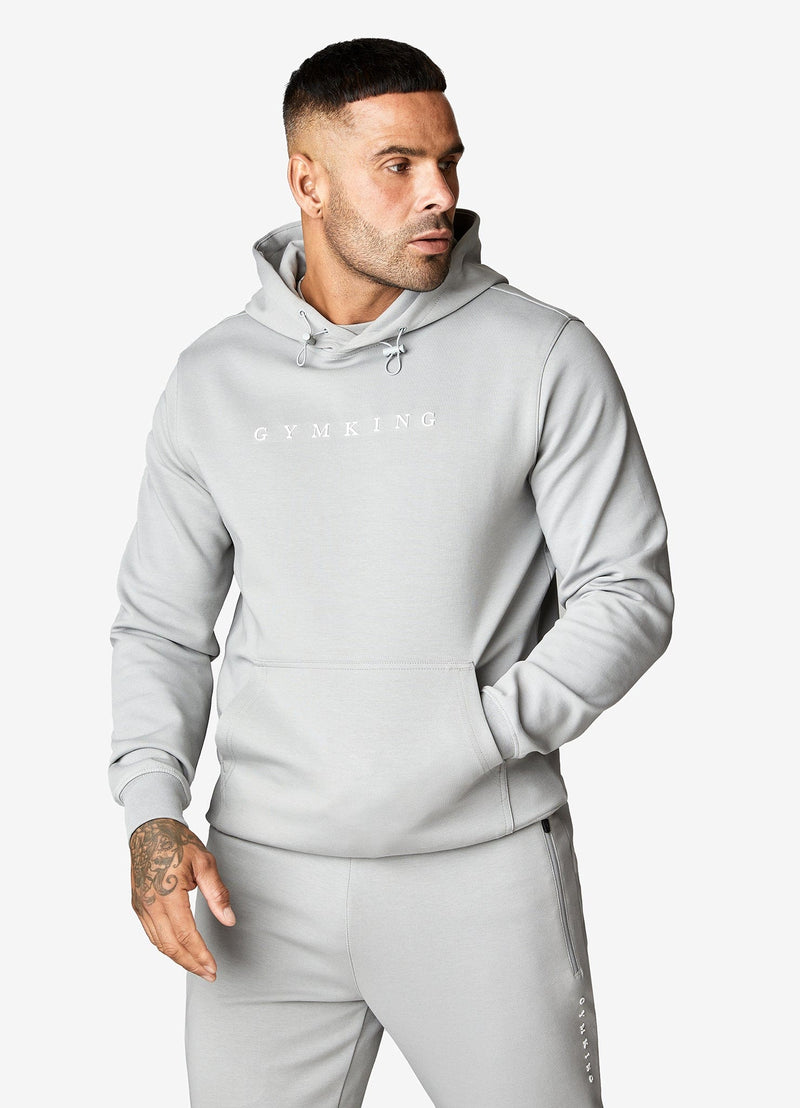 Gym King Linear Print Tracksuit - Cloudy Grey
