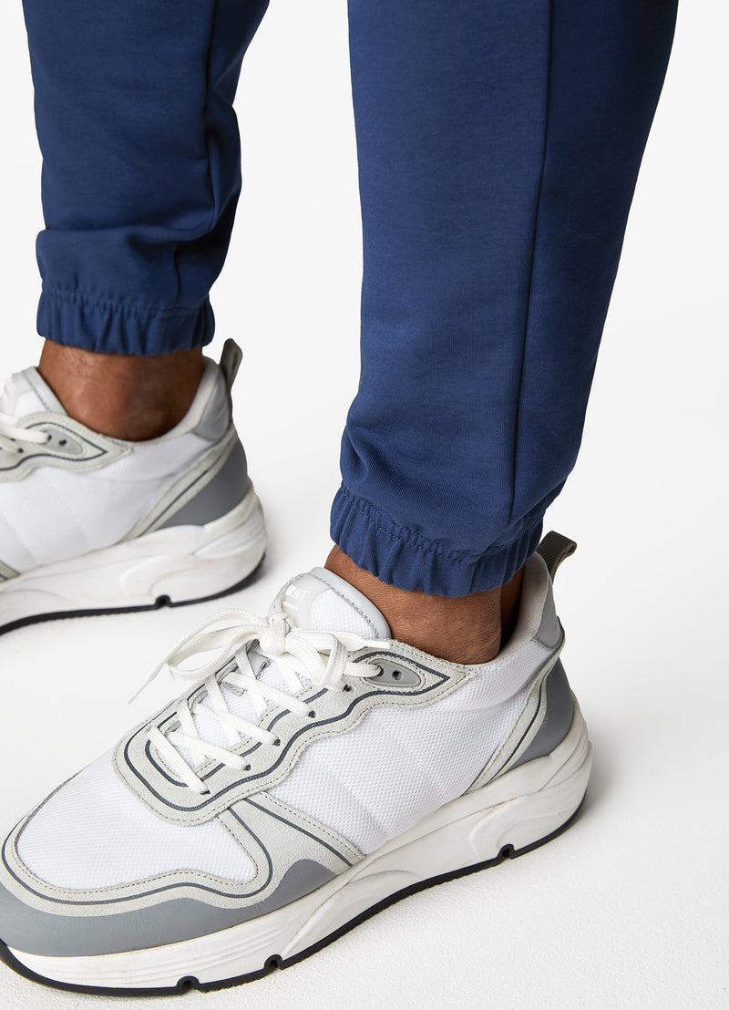 Gym King Linear Print Interlock Jogger - Indigo Blue