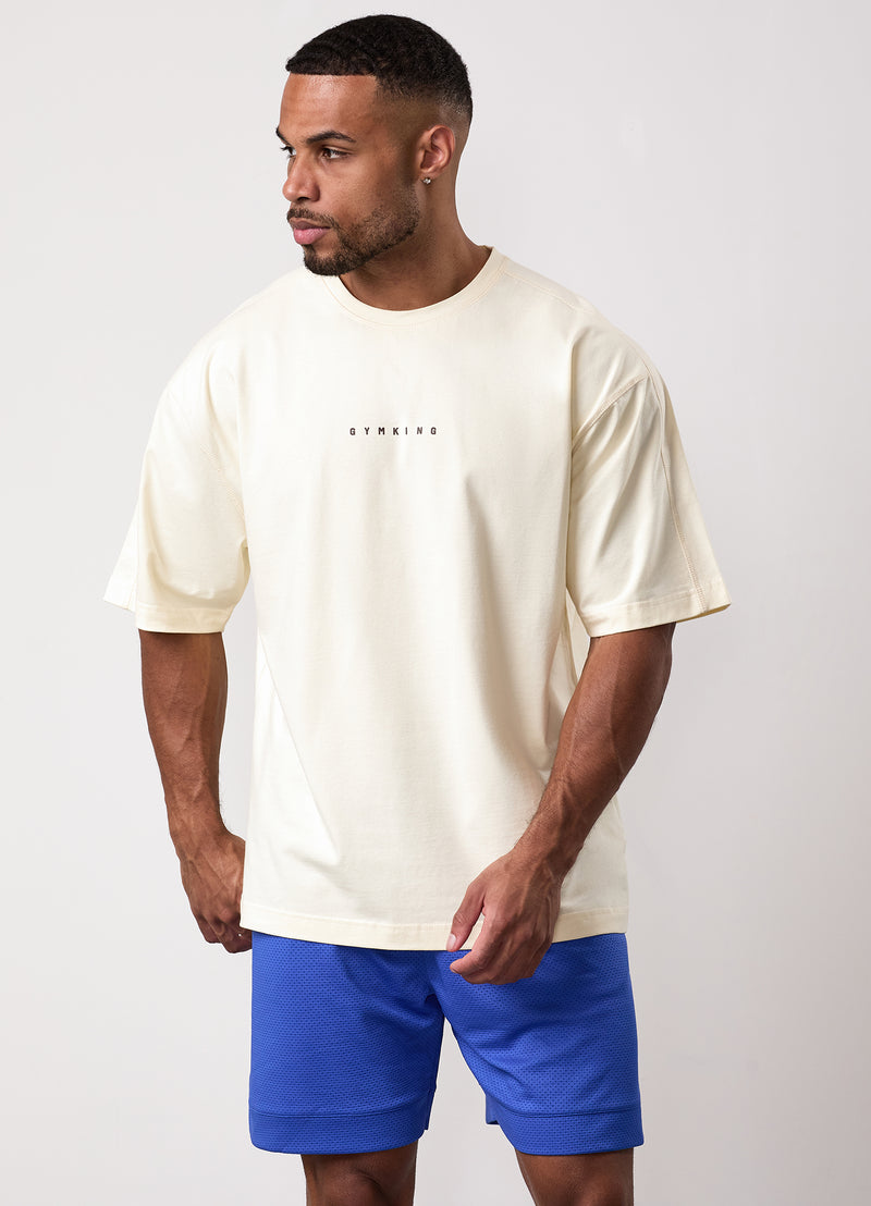 Gym King Rival Jersey Tee - Iced Lemon