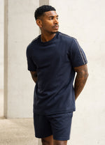 Gym King Linear Taped Tee - Navy thumbnail