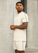 Gym King Linear Taped Tee - Grey Mist thumbnail