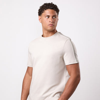 Gym King Linear Taped Tee - Grey Mist