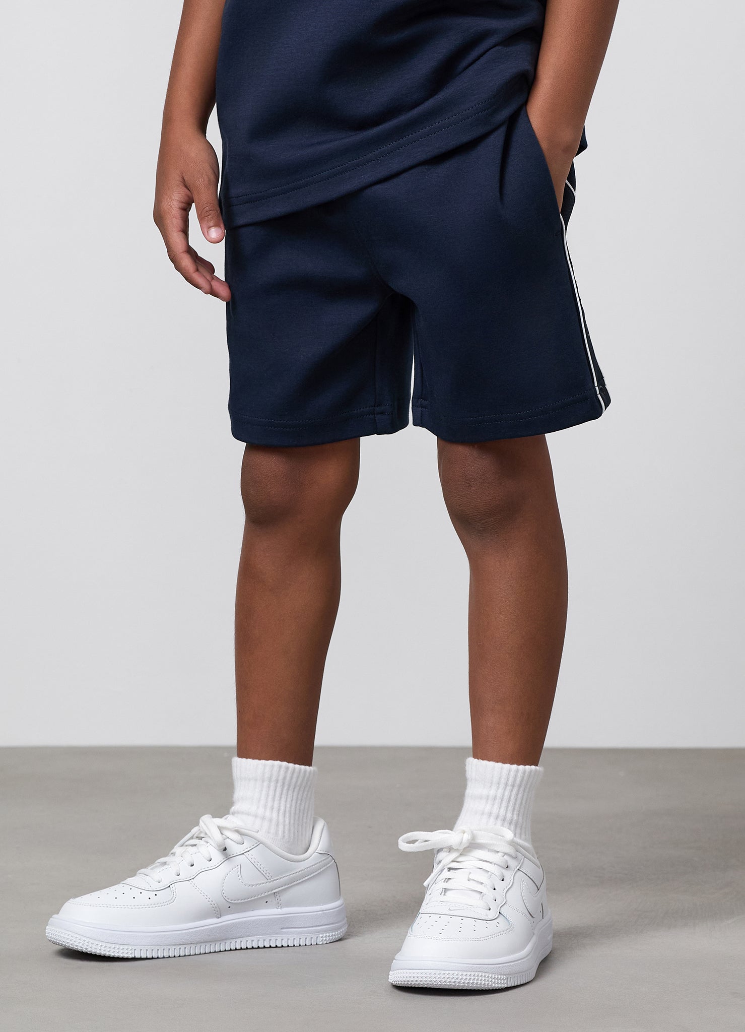 Gym King Younger Kids Linear Taped Short - Navy