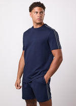 Gym King Linear Taped Tee - Navy thumbnail
