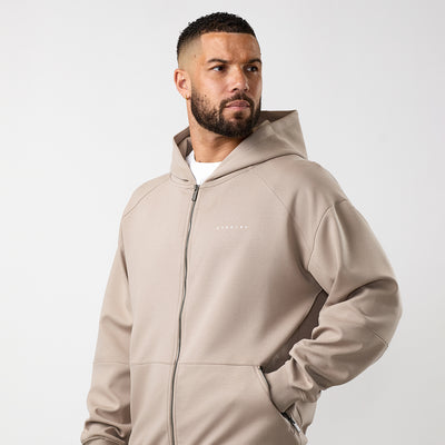 Gym King Linear Travel Full Zip Hoodie - Claydust
