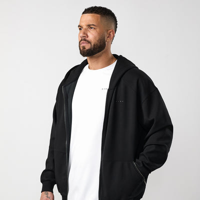 Gym King Linear Travel Full Zip Hoodie - Black