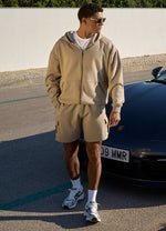 Gym King Linear Travel Full Zip Hood and Shorts - Claydust thumbnail