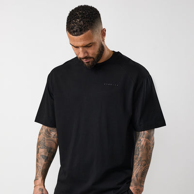 Gym King Linear Travel Tee - Black