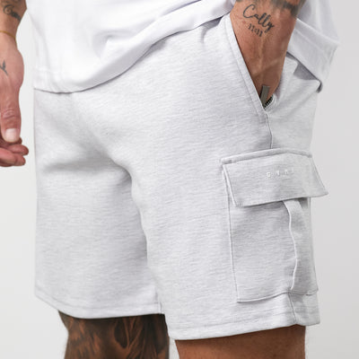 Gym King Linear Travel Cargo Short - Snow Marl