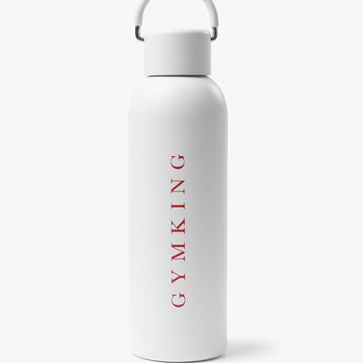 Gym King Linear Water Bottle - Cream/Chestnut