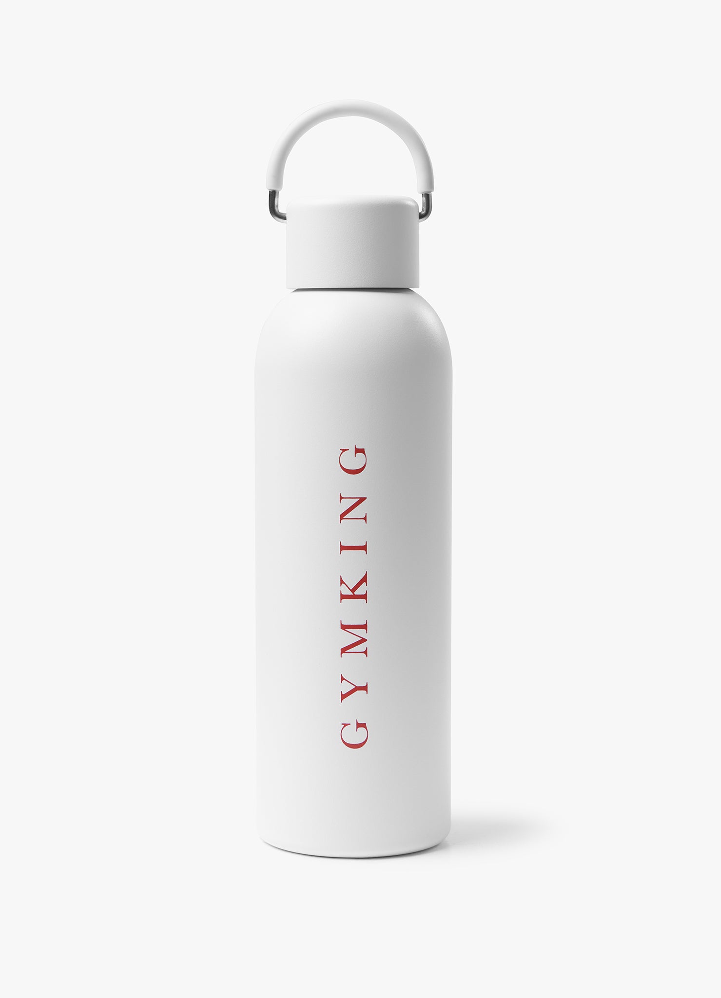 Gym King Linear Water Bottle - Cream/Chestnut