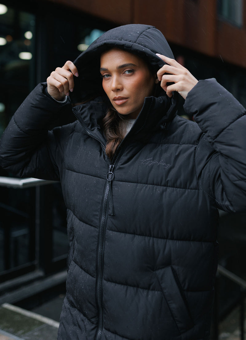 Gym King Longline Puffer - Black