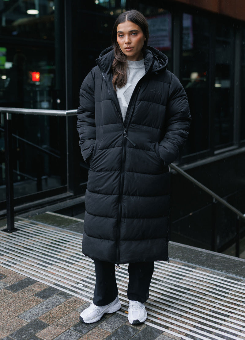 Gym King Longline Puffer - Black