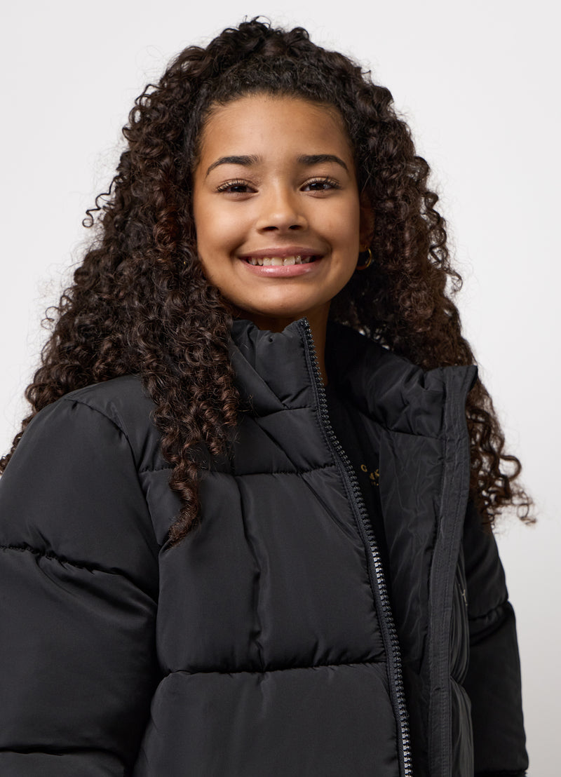 Gym King Kids Long Line Puffer - Black