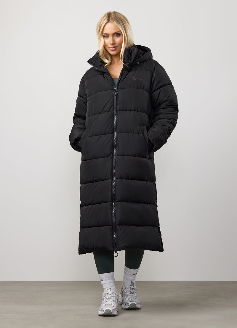 Gym King Longline Puffer - Black