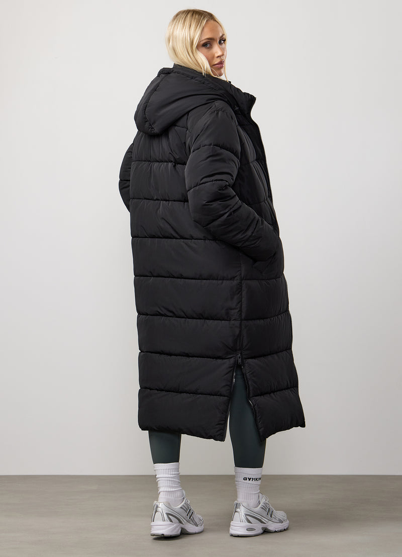 Gym King Longline Puffer - Black