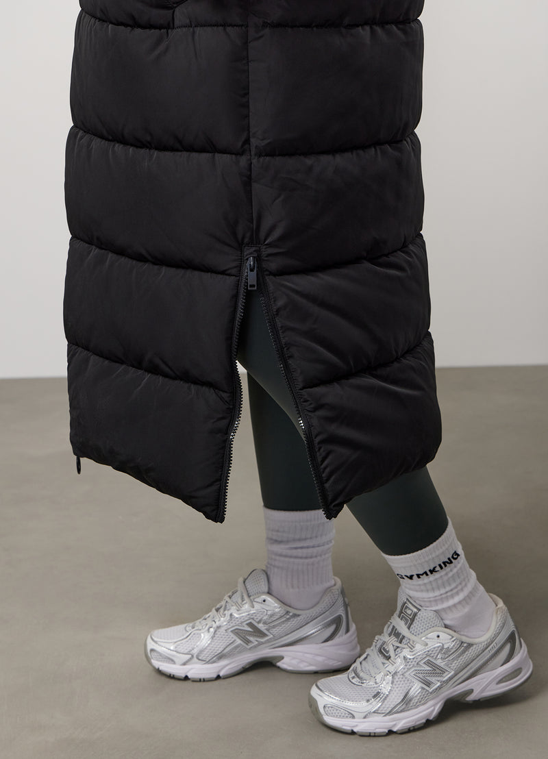 Gym King Longline Puffer - Black