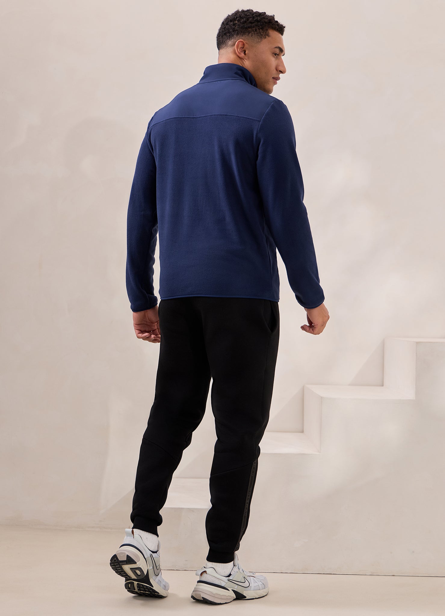 Gym King Linear 1/4 Zip Polar Fleece - Navy