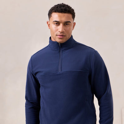 Gym King Linear 1/4 Zip Polar Fleece - Navy