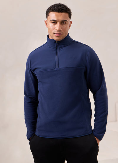 Gym King Linear 1/4 Zip Polar Fleece - Navy