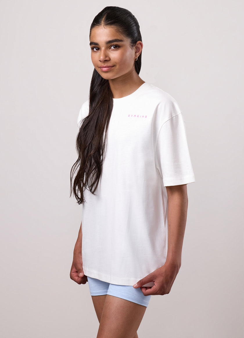 Gym King Kids Malibu Boyfriend Tee - Cream