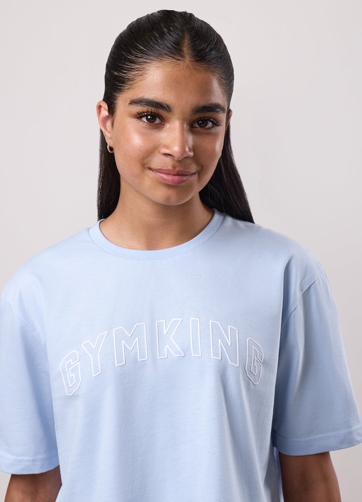 Gym King Kids Malibu Cropped Tee - Hydrangea Blue