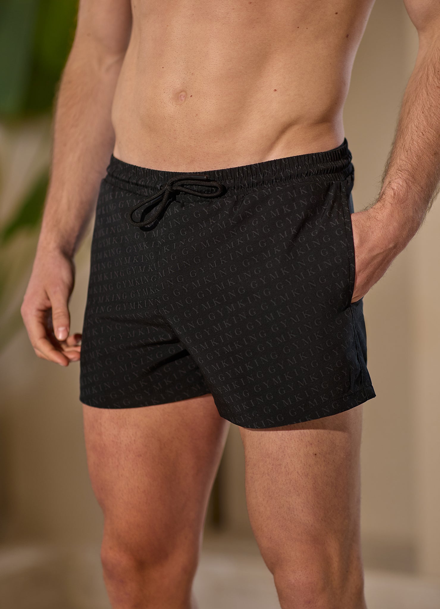 Gym King Marina 3" Swimshort - Black AOP
