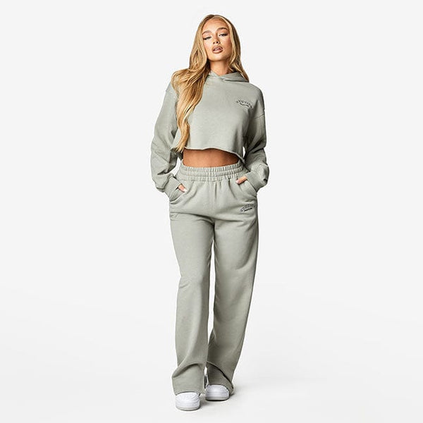 Gym King Radiance Crop Hood & Jogger - Matcha Green