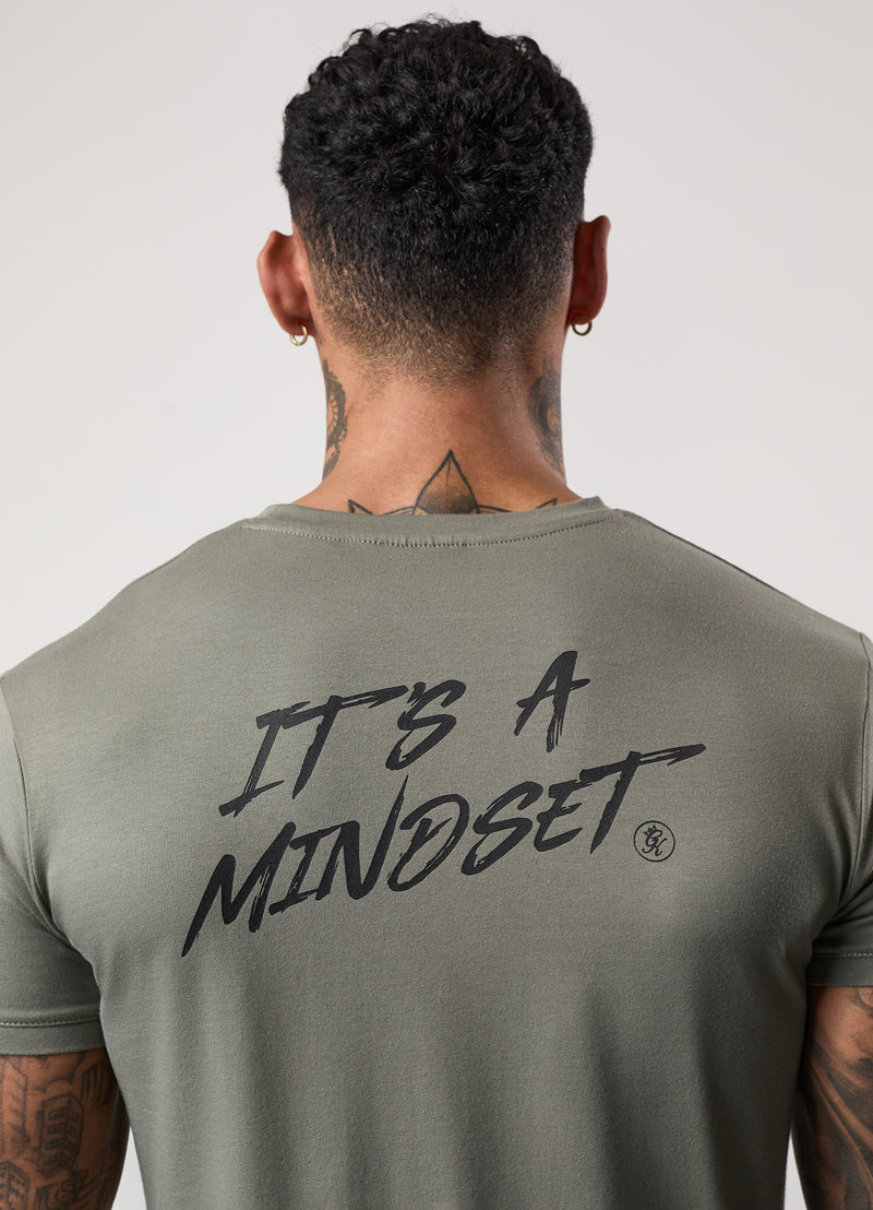 Gym King Mindset Graphic Tee - Khaki