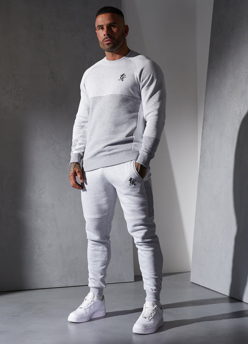 Gym King Minefield Crew - Snow Marl/White/Light Grey Marl