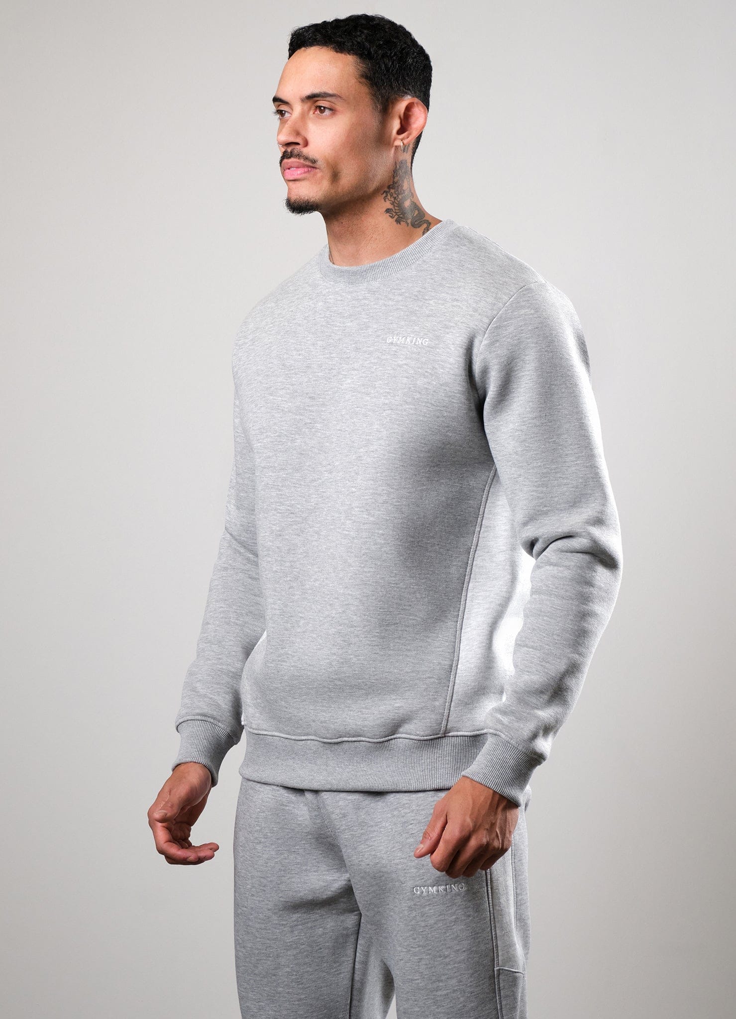 Gym King Momentum Crew - Grey Marl