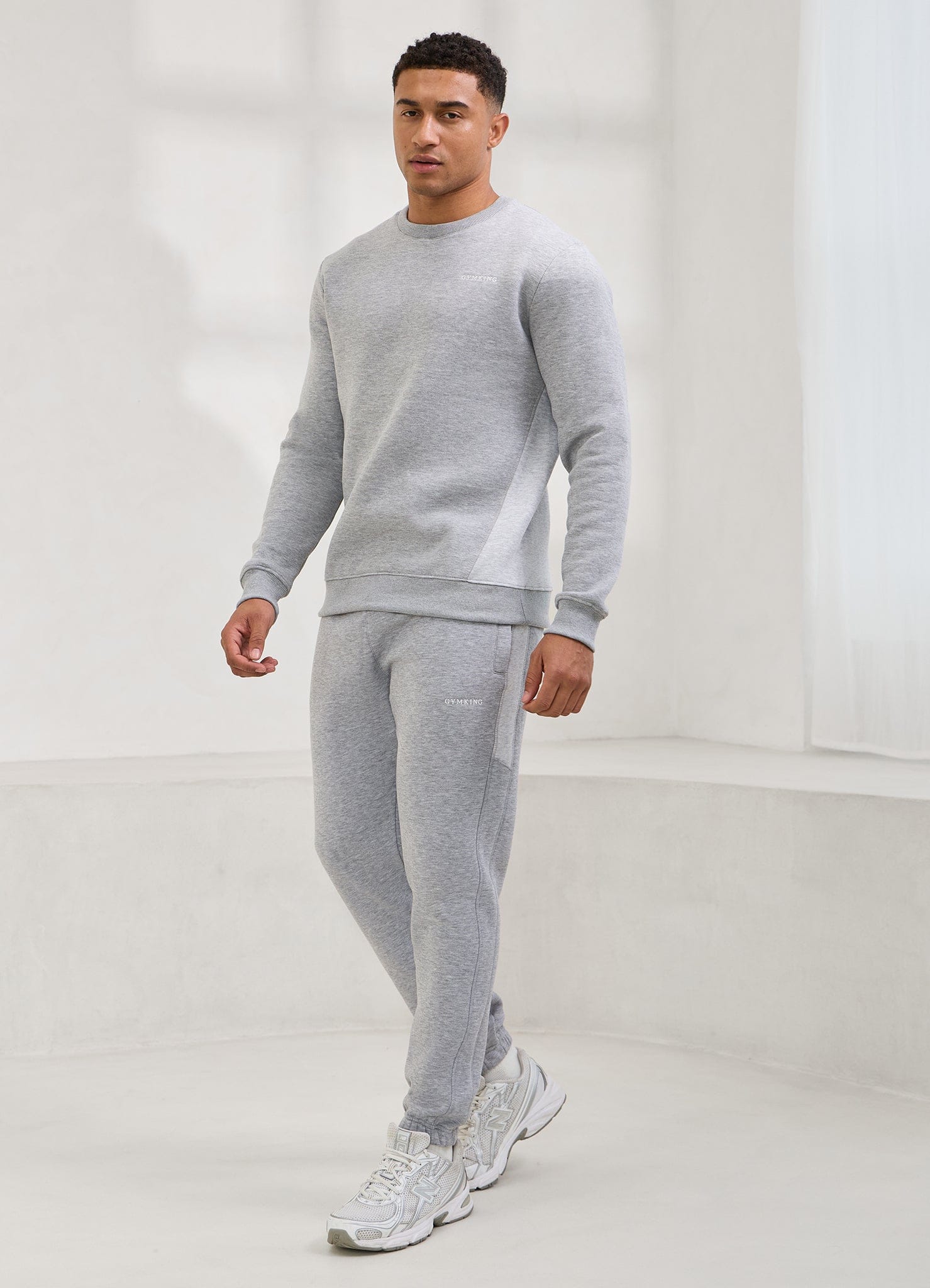 Gym King Momentum Crew - Grey Marl