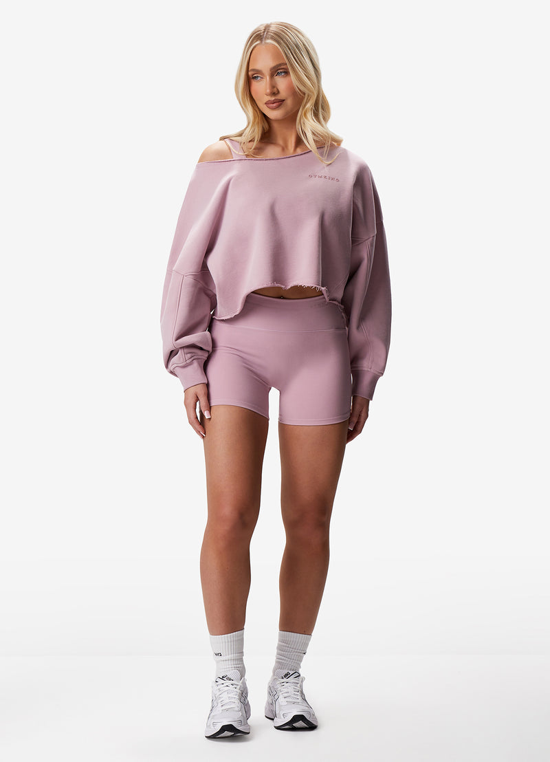 Gym King Move Your Way Crop Sweatshirt  - Dusky Mauve