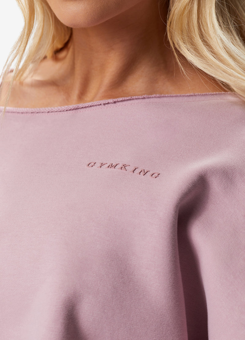 Gym King Move Your Way Crop Sweatshirt  - Dusky Mauve