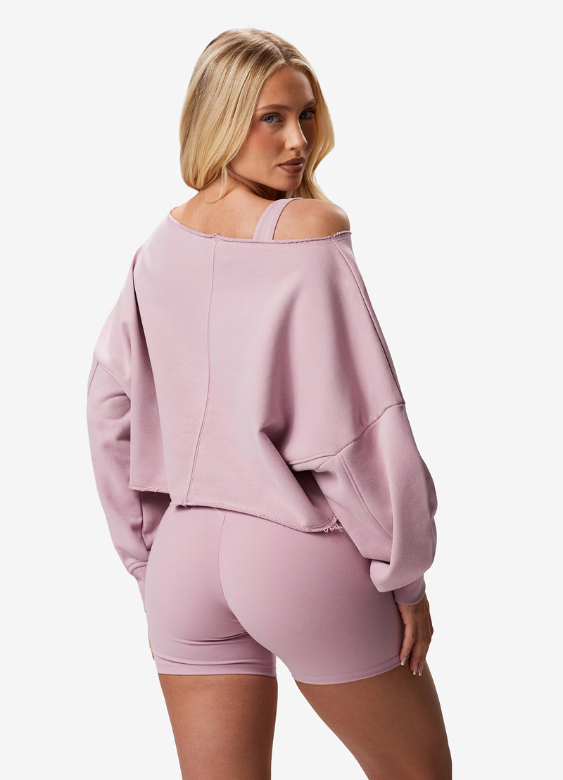 Gym King Move Your Way Crop Sweatshirt  - Dusky Mauve