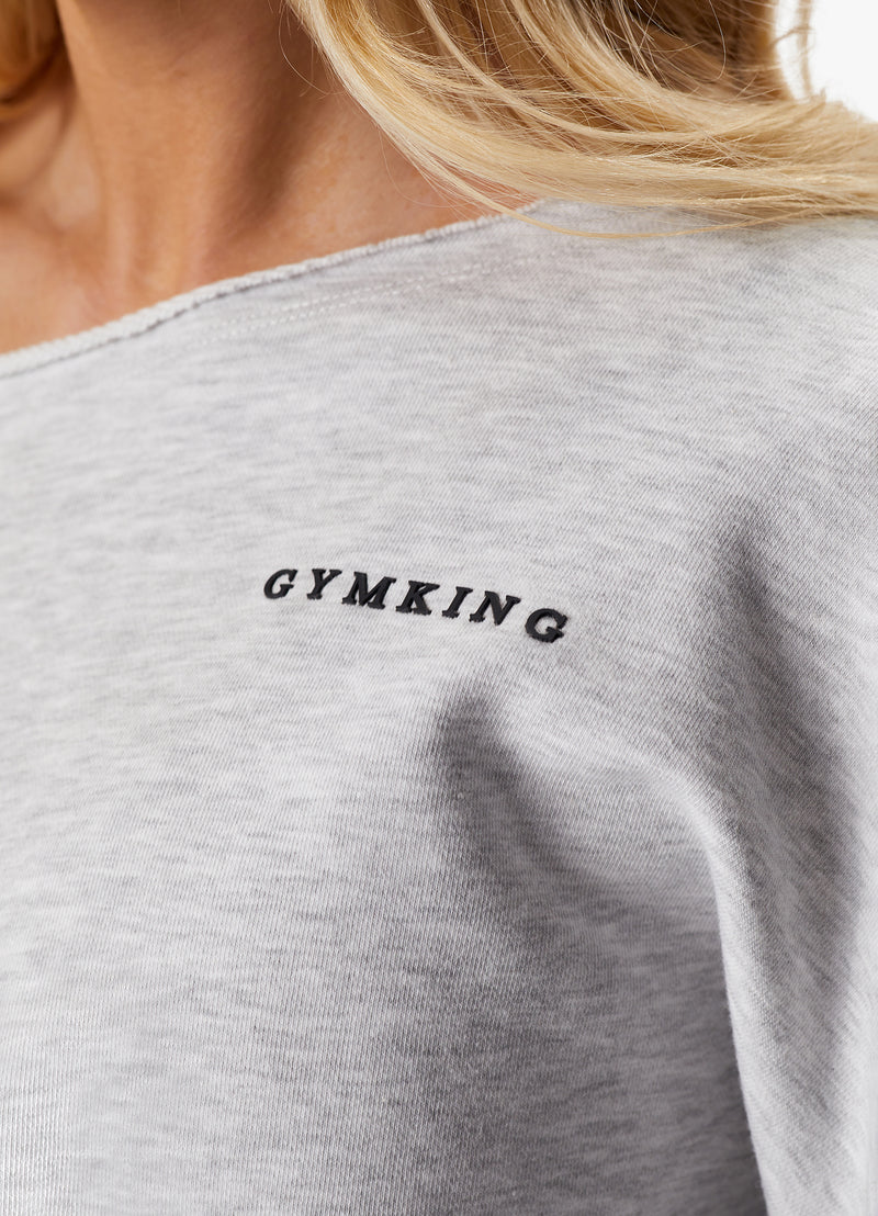 Gym King Move Your Way Crop Sweatshirt  - Snow Marl