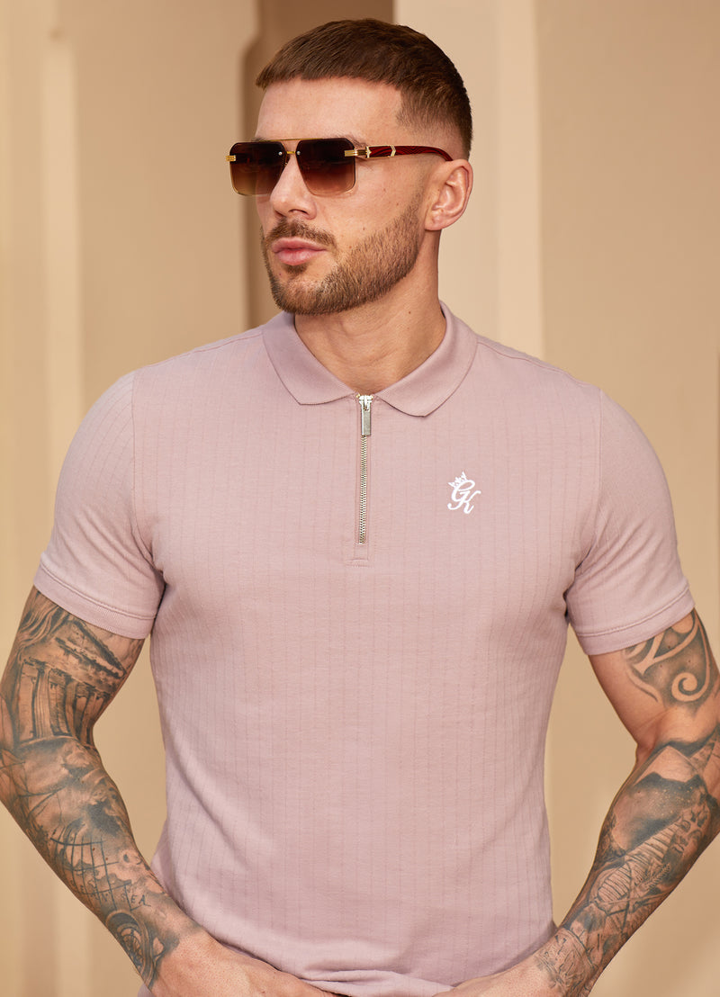 Gym King Riviera Signature Polo - Dusky Pink