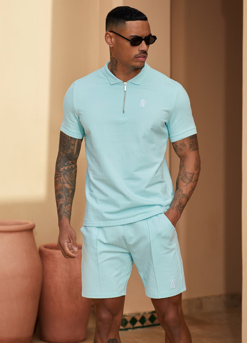 Gym King Riviera Signature Polo - Aqua Sky